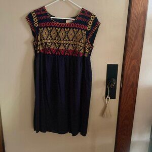 Anthropologie embroidered tunic / midi dress.